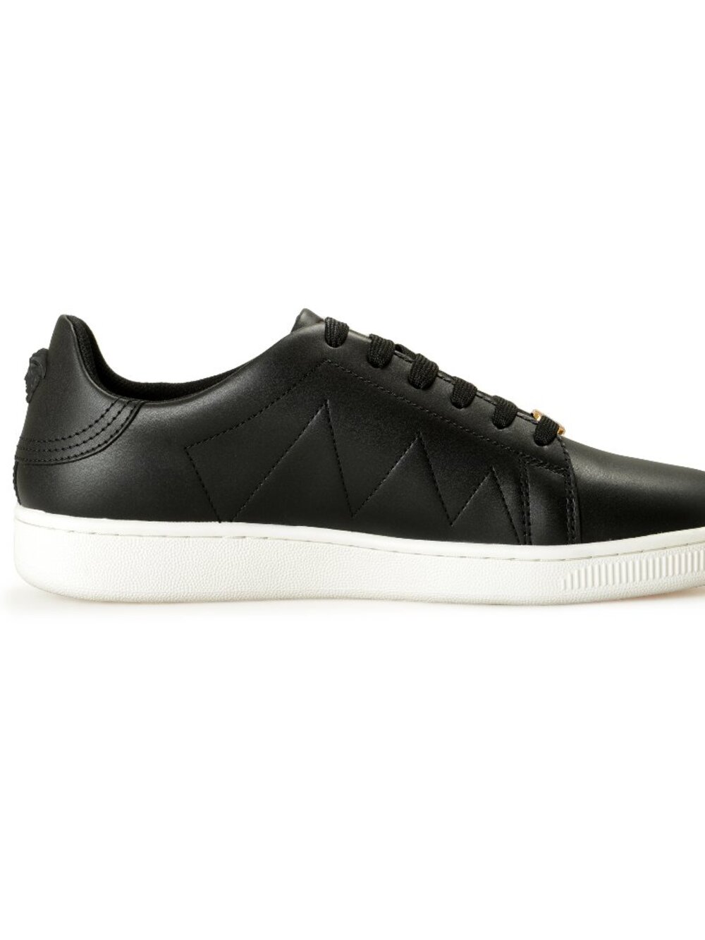 Versace Men's Black 100% Leather Athletic Sneakers Shoes US 13 IT 46 - Picture 4 of 8